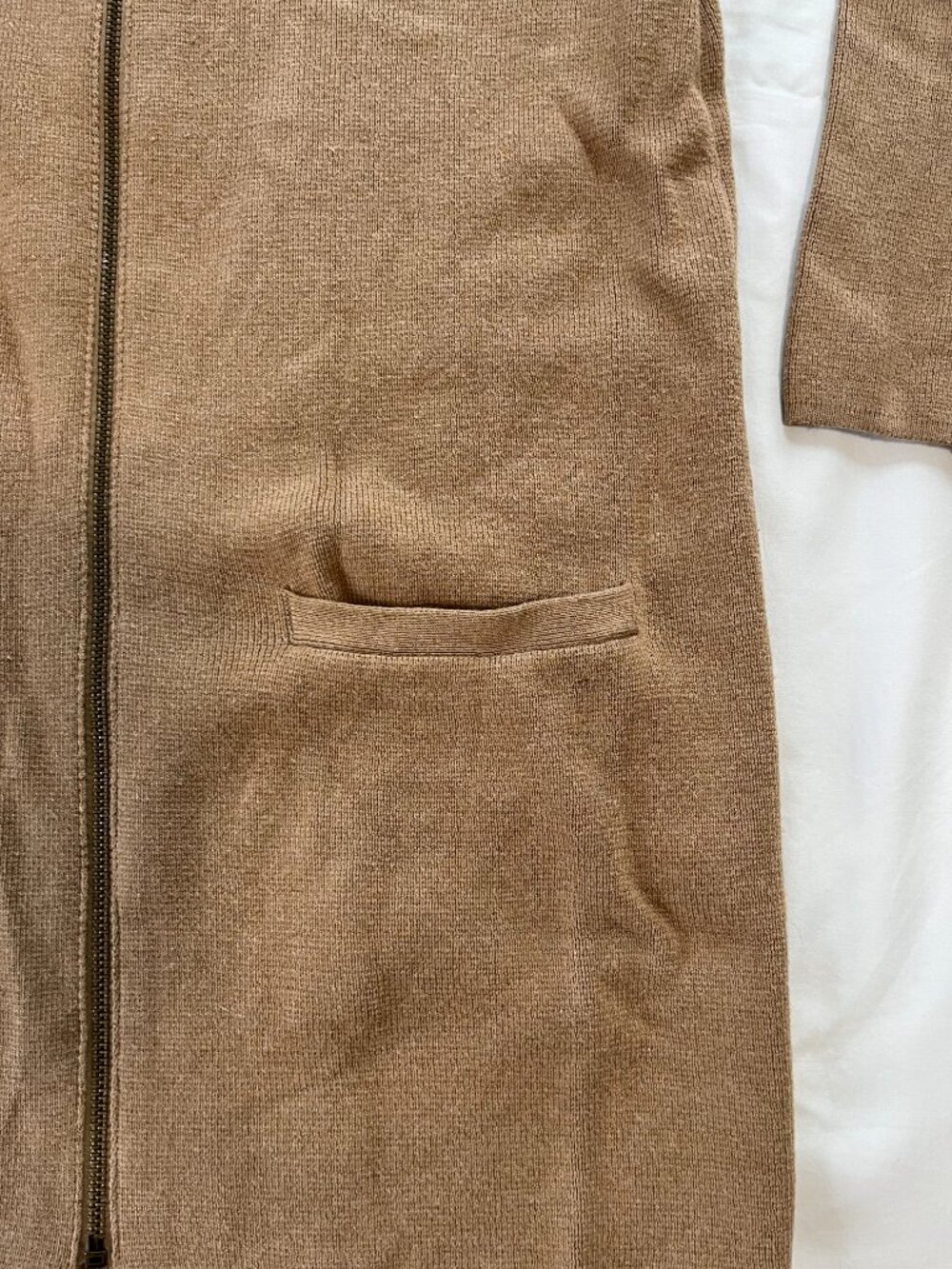 Banana Republic Tan Heavyweight Longsleeve Zip Up Cardigan - Picture 3 of 6